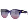 Meeloog Occhiali da sole polarizzati oversize da donna - Occhiali da sole per auto per sopra gli occhiali MST0073, A9 blu brillante, lenti viola sfumate