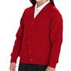 L S U Cardigan scolastico per ragazze, a maniche lunghe, elasticizzato, dall'aspetto gradevole, per bambini dai 3 ai 13 anni, Rosso, 11-13 anni