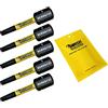 SabreCut 5 x SabreCut SCRSQ132_5 Set di punte per cacciavite a impatto magnetico quadrato da 32 mm SQ1 Single Ended Heavy Duty compatibile con Dewalt Milwaukee Bosch Makita e altri
