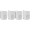 McGrey OLS-651WH Set 4 Pezzi Altoparlanti da esterno - Diffusore sonoro da giardino, terrazza - Altoparlante HiFi a Muro - IP56 Impermeabile 60 Watt bianco