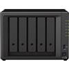 Synology DS1522+ 5-Bay DiskStation NAS AMD Ryzen R1600 8GB Ram 4xRJ-45 1GbE porta LAN, bundle con 5x1TB Seagate IronWolf NAS HDD