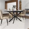 DEGHI Tavolo da pranzo allungabile 100-140 x 80 in legno nero - Marten