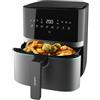 Cecotec Friggitrice ad Aria calda 5.5 L Cecofry Full InoxBlack Pro 5500, 1700 W, Compatta e Digitale, Friggitrice dietetica in Acciaio inox, senza Olio, Tecnologia PerfectCook, Termostato