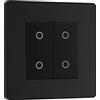 PCDMBTDS2B-01 BG Electrical Evolve - Dimmer doppio touch, 2 vie, 200 W, colore: nero opaco