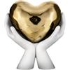BONGELLI Mani Con Cuore 9x10 Cm Bianco E Oro
