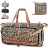 Lekesky Borsone da Viaggio Borsone Palestra Donna Uomo 80L, Borsa da Viaggio Weekend Pieghevole con Scomparto Scarpe, Leggero Impermeabile Borse Bagaglio a Mano Sportiva Ospedale, Motivo Leopardato