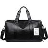 FANDARE Retrò Borsoni Donna Uomo Borsone Viaggio PU Pelle Bagaglio a Mano Borsone Palestra Borsone da Cabinada con Scomparto per le Scarpe Borsa Sportiva Palestra Weekend Impermeabile Tote Bag Nero