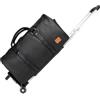 LeeQinersw Borsa per abiti con ruote, borsone da viaggio, valigia con trolley, borsa per fine settimana, grande borsone per spostamenti, Nero