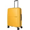 Travelite Valigetta rigida a 4 ruote, misura media, 67 litri, serie TRIENT: trolley rigido con lucchetto a combinazione TSA, 66 cm, giallo., 66 cm, Trolley rigido con 4 ruote