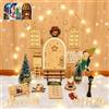 Gcstnn Set Porta del Gnomo, 55PCS Accessori Gnomo Natale con Luce, Porta delle Fate Decorazione Natalizia Danese, Set Completo Porta del Gnomo con Porta dell'Elfo Gnomo, Cassette delle Lettere, Scala