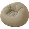 GCDN Poltrona a sacco per poltrone, ultra morbido, gonfiabile pigro, in memory foam, per bambini, adolescenti, adulti (caffè, dimensioni: tipo A)