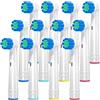REDTRON Testine Compatibile con Oral b Spazzolini Elettrici, Pacchetto famiglia, Sensitive Clean Testine Spazzolino Ricambio Fit Professional Care Vitality Pro Smart Genius Series, 12 pezzi