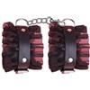 TAUOE Manette con volant in raso, set da 2 nere con catena in metallo
