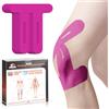 KTQUICK Nastro per ginocchia pretagliato, 10 pezzi, Precut Kinesiotapes delicato sulla pelle con comfort perfetto, impermeabile ed elastico, per dolori al ginocchio, rosa