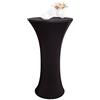 GEBIN Tovaglia Rivestimento Elastico, Fodera Elastica Tavolo Alto Per Tavoli Da Cocktail Tovaglia Stretch Cover Tavolo, Copritavolo Elastico Bar Matrimoni Catering, Tovaglia Spandex (Nero,60x110 cm)