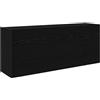 vidaXL Mobile da Bagno a Parete Nero 100x25x40 cm in Truciolato, Armadio a Muro da Bagno, Armadio da Bagno a Muro, Armadio da Bagno a Parete