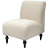 MCNDSI Coprisedia Senza Braccioli Elasticizzati Copripoltrona Senza Braccioli Accent Copri Poltroncina Stampato Fodera per Sedia Senza Braccioli per Camera (Color : Beige/Jacquard, Size : 2pcs)