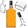 KADAX Bottiglie di vetro da 500 ml, 1 pezzo, bottiglie vuote con tappo a vite, piccole bottiglie di liquore da riempire, bottiglie di vino in vetro, bottiglie decorative (nero, lungo)
