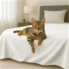 Byour3 - Copriletto in Cotone Misto ORGANICO Matrimoniale Letto Singolo Piazza e Mezza Coperta Pesante Lavabile Teli Arredo Multiuso Copritutto GrandFoulard Copridivano (Bianco Neve, Singolo)