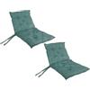 GBiancheria Set di 2 Cuscini Imbottiti per Sedie con Schienale da Esterno ed Interno Resistente e Comodo per Sedie Reclinabili, Spiaggine e Poltrone da Giardino Made in Italy (Tiffany)