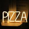 STHomedeco Insegna luminosa al neon a LED da parete, con lettere pizza, adesivi fai da te, per orari di apertura, per pizzeria, bar, ristoranti, cucina, decorazione per feste (Hot PIZZA)