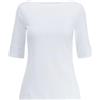 Lauren Ralph Lauren T-Shirt Manica Corta Scollo A Barchetta Judy 200654963 Bianco S
