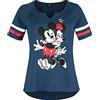 Mickey Mouse Minnie & Topolino Buddies Donna T-Shirt Blu S 100% Cotone Largo