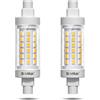 Bonlux Lampadine R7s LED 78mm 8W, Bianco Caldo 3000K, Equivalente 80W Lampada R7s Alogena Lineare J78, Dimmerabile, AC220-240V, Angolo di Fascio di 360°, 2 Pezzi