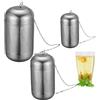mengger Filtro Te Infusione,Mengger 3 Pezzi Filtro per Tè Sfuso in Acciaio Inossidabile con Coperchio e Catena,Infusiera per Tisane,Colino per Tisane,Adatto per Tazze e Teiere(Grande Medio Epiccolo)