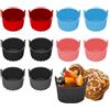 RoseFlower Pirottini per Friggitrice ad Aria, 10 Confezioni di Stampi Muffin per Friggitrice ad Aria, Pirottini Silicone per Cupcake, Budini, uova Fritte, Panini, Stampi per Muffin