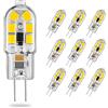 Elinkume G4 LED Lampadina,2W Equivalente 20W Lampadine Alogena,180LM Luce Bianco Freddo 6000K Lampade Risparmio Energetico,Senza Sfarfallio,AC/DC 12V,G4 LED Attacco Bi-Pin,10 Pezzi