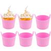 RoseFlower Pirottini per Friggitrice ad Aria, 6 Confezioni di Stampi Muffin per Friggitrice ad Aria, Pirottini Silicone per Cupcake, Budini, uova Fritte, Panini, Stampi per Muffin