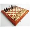 Master of Chess Scacchiera in Legno da Torneo 42 cm - Intarsiato Scacchiera Portatile - Grandi Set di Scacchi Pieghevoli per Bambini e Adulti - Con Figure STAUNTON NO.4