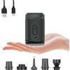 SUPRBIRD Pompa ad aria elettrica portatile: 2400 mAh pompa ad aria elettrica per materasso ad aria, mini pompa ad aria ricaricabile con 5 ugelli, pompa ad aria a batteria, materasso ad aria con lampada da