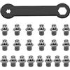 Be In Your Mind 50Pcs viti per pedali per bici con chiave Torx Bulloni per pedali per bicicletta a vite Pedali per bici Chiodi antiscivolo Accessori per bici M4x4.4mm Acciaio