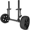 Nelyrho Carrello per kayak con larghezza regolabile, design sit-on-top, telaio in alluminio rimovibile, montaggio senza attrezzi, ruote non piatte per sabbia e ghiaia, si adatta alla maggior parte dei