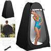 Vinteky Tenda da Doccia Pieghevole Pop Up Cabina di Cambio Toilet Abbigliamento Portatile Tenda Privata Doccia Campeggio All'aperto Spogliatoio Esterno+Borsa per il Trasporto(Nero