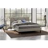 Dmora - Letto piazza e mezza Zeffirio, Sommier per camera da letto, Giroletto per stanza, Struttura porta materasso, Adatto a materasso Cm 120x190, Tortora