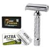 Parker Safety Razor Parker-Astra-Derby Rasoio e Lamette da Barba 87R - 1 Confezione da 3 Pezzi