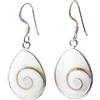 Vurmashop Orecchini in argento sterling 925 - Occhio di Shiva - Pietra di Santa Lucia - Orecchini da donna in argento fatti a mano - Gioielli mediterranei, a forma di goccia, ovali, Grande, Argento sterling,