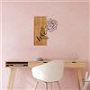 Wallity Elegante accessorio decorativo da parete in legno, 47 x 58 cm, 100% legno e metallo, noce e nero, design unico, perfetto per la decorazione della casa, leggero ed elegante