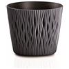 Prosperplast Sandy Round - Vaso da fiori 2 in 1, rotondo, in plastica, 262 mm, colore: antracite