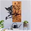 Wallity Elegante accessorio decorativo da parete in legno, noce e nero, 47 x 58 x 3 cm, 50% legno (3 cm) e 50% metallo (1,5 cm), design unico per interni eleganti