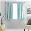 DONREN Tende oscuranti a 2 pannelli per soggiorno e camera da letto, color aqua, termoisolanti, con tasca per bastone, 106 x 114 cm