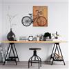 Wallity Elegante accessorio decorativo da parete in legno, 70 x 88 cm, 100% legno e metallo, noce e nero, design unico, perfetto per decorazioni domestiche e spazi moderni