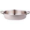 Baldassare Agnelli Pentole Agnelli ALIX106ALIN20 Casseruola Bassa con 2 Maniglie in acciaio, Trilaminato Alluminio-Acciaio per induzione, 20 cm