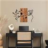Wallity Elegante accessorio decorativo da parete in legno, 58 x 86 cm, 100% legno e metallo, noce e nero, design unico, perfetto per la decorazione della casa, 3,57 kg
