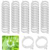 SYEYCW 80 Pezzi Clip di Supporto per Piante da Giardino, Clip per Piante da Giardino in Plastica, Supporto per Pomodoro Verdure di Fissaggio, per Vegetale, Viti, Pomodori, Trasparente