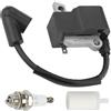 ZAMDOE Bobina del modulo di accensione con Candela per Husqvarna 435 435E 440E 445 445 E 450 450E Motosega per Jonsered CS2245 CS2245S CS2250S sostituisce 573935702 544243801 573935701 505427201