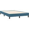 vidaXL Giroletto Senza Materasso Blu Scuro 120x210 cm Velluto, mobili Camera da Letto, Letto Matrimoniale, Letto Imbottito, Rete Letto